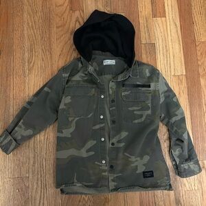 Zara Kids Camouflage Hooded Jacket
